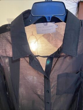 🖤LADIES SHEER BLACK BLOUSE🖤